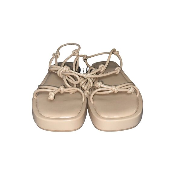 Torrid Tie Ankle Strappy Flatform Sandals Camel Size 8.5 Extra Wide Width - Picture 6 of 11